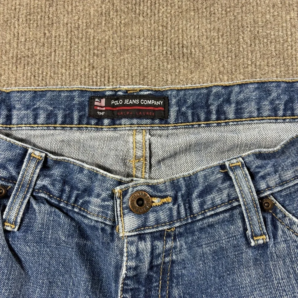 Vintage Y2K Polo Jeans Co Ralph Lauren Carpenter Jeans Mens 33X32 Blue Denim